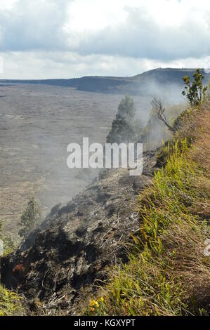 Aktive Vulkan weißer Rauch. Big Island, Hawaii, USA. EEUU. Stockfoto