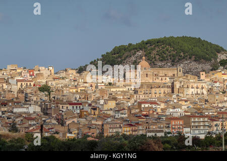 Das Dorf Siculiana (Sizilien) Stockfoto