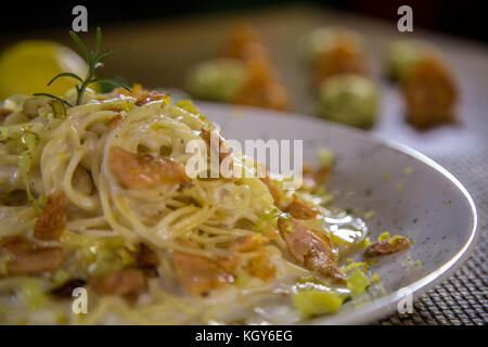Pasta brasilianisches Essen Gourmet Stockfoto