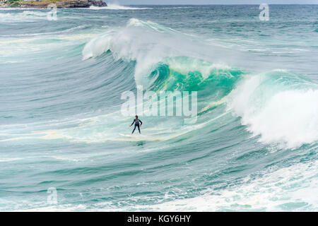 Surfen am Bronte Beach in Sydney, NSW, Australien Stockfoto