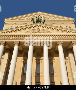 Spalten der Bolschoi Theater Moskau, Russland Stockfoto