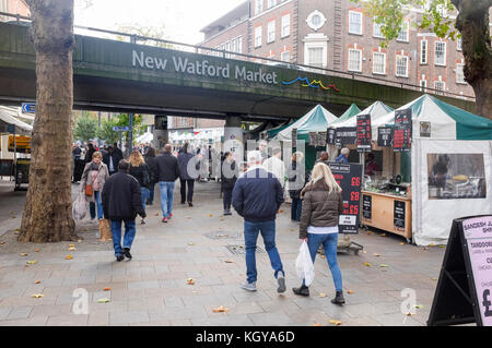 Watford, Hertfordshire, UK Oktober 2017 - Die neue Watford Market Stockfoto