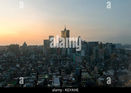Bild von Macao (Macau), China. skyscraper Hotel und Casino Gebäude in der Innenstadt von Macao (Macau). Stockfoto