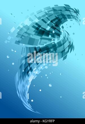 Abstraktion tech Hintergrund mit getönten Geometrie element Stock Vektor