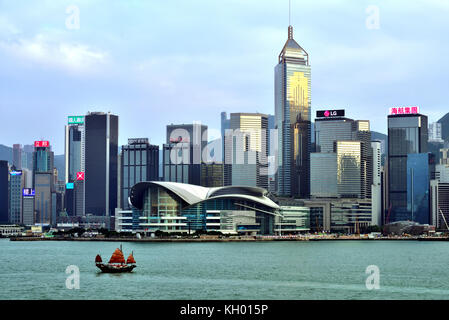 Convention und Exhibition Centre, Wan Chai, Hong Kong. Stockfoto