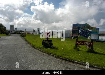 Balnakeil Craft Village, eine Sammlung von Kunst und Handwerk Workshops auf einem stillgelegten Militärbasis in der Nähe von Durness Dorf in Sutherland an der Nordküste Stockfoto