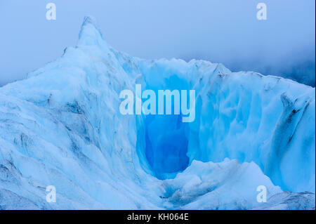 Riesige ice Risse in den Fox Glacier, South Island, Neuseeland Stockfoto