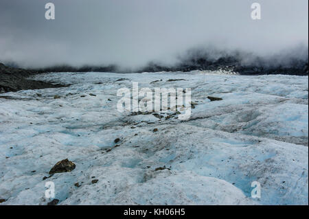 Die riesige Icefield des Fox Glacier, South Island, Neuseeland Stockfoto