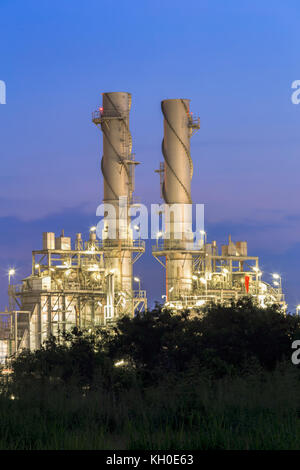 Erdgas GUD-Kraftwerk zur Stromerzeugung station Stockfoto