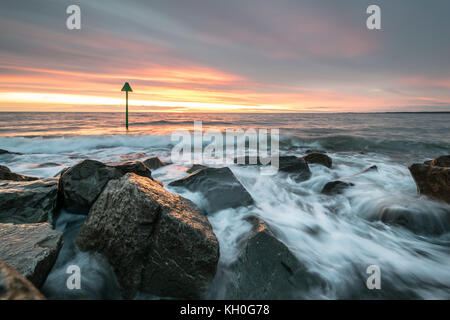 Dinas Dinlle Beach in der Nähe von Caernarfon an der Küste von Nordwales Gwynedd Stockfoto