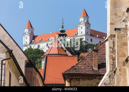 Bratislava, Slowakei. 04. August 2015. monumentalen Burg Bratislava. berühmtesten Gebäude in Bratislava. Stockfoto