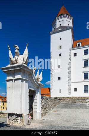 Bratislava, Slowakei. 04. August 2015. monumentalen Burg Bratislava. berühmtesten Gebäude in Bratislava. Stockfoto