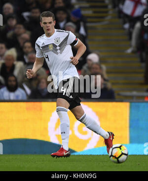 Matthias Ginter (Deutschland). GES./ Fussball/ Freundschaftsspiel: England - Deutschland, 10.11.2017 Fußball/Fußball: Freundschaftsspiel: England gegen Deutschland, London, 10. November 2017 |Nutzung weltweit Stockfoto