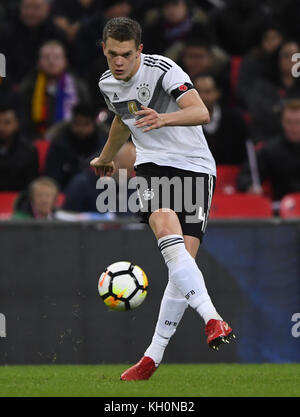 Matthias Ginter (Deutschland). GES./ Fussball/ Freundschaftsspiel: England - Deutschland, 10.11.2017 Fußball/Fußball: Freundschaftsspiel: England gegen Deutschland, London, 10. November 2017 |Nutzung weltweit Stockfoto