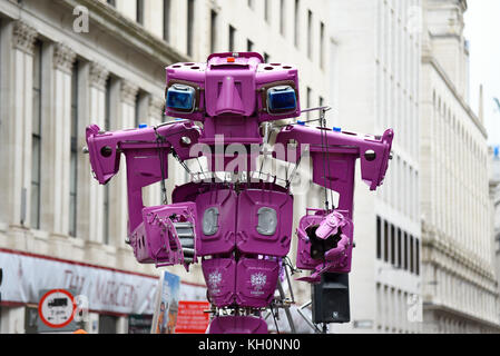 BinBot an Oberbürgermeister zeigen in der Londoner City Stockfoto