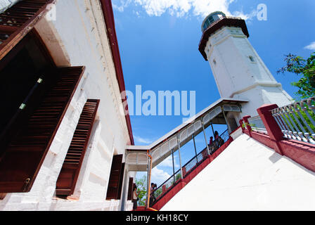 Kap bojeador Leuchtturm, Burgos, Ilocos Norte, Philippinen. Stockfoto