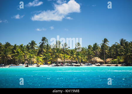 Karibische Meer, wunderschöne Panoramaaussicht Stockfoto