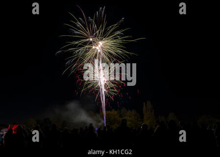 Feuerwerk, Milton Keynes, Großbritannien Stockfoto