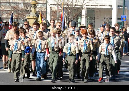 Veterans Day Parade in Denver am 11. Nov 2017. Stockfoto