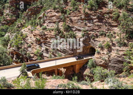 Eine Szene auf dem Zion National Park Canyon Overlook Trail Stockfoto