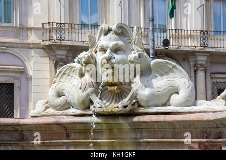 Brunnen auf dem Stadtplatz Navona, Rom, Italien Stockfoto