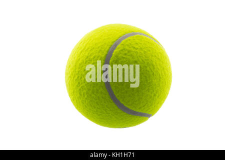 Tennisball isoliert auf weißem Hintergrund Stockfoto