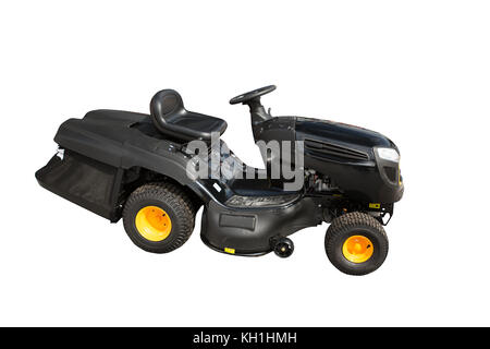 Neue moderne Fahrt auf Rasen tarctor auf weißem Hintergrund Stockfoto