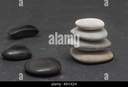 Stapel von Lava massage Steine Stockfoto