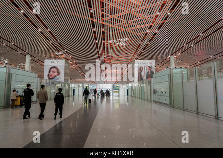 Peking, China - Oktober 2017: Architektur und Blick auf Beijing Capital International Airport in China. Stockfoto