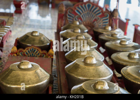 Gamelan, traditionellen balinesischen perkussive Musik Instrumente zum Ensemble Musik, traditionelle Musik in Bali und Java, Indonesien. Stockfoto