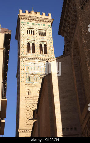 Iglesia de Santa María Magdalena Zaragoza Spanien Stockfoto