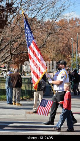 Veterans Day Parade in Denver am 11. Nov 2017. Stockfoto