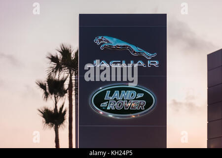 Jaguar und Land Rover Händler melden, Rabat, Marokko Stockfoto