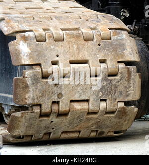 Heavy Duty Track oder Lauffläche eines Baumaschine Stockfoto