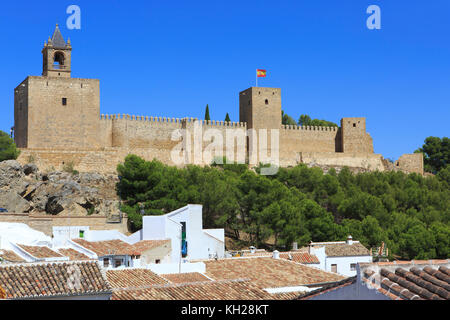 Das 14. Jahrhundert Alcazaba (Festung) von Antequera, Spanien Stockfoto