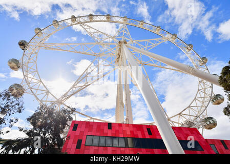 Australien Melbourne. Melbourne Stern Riesenrad in der Waterfront City precint in den Docklands an einem strahlenden Nachmittag. Stockfoto