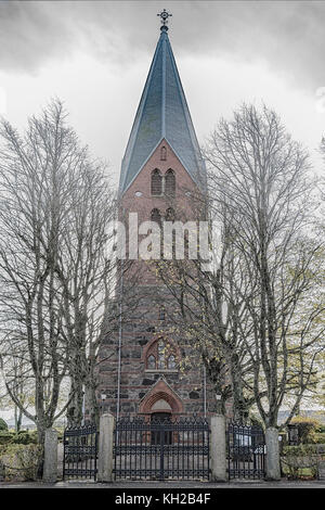 Eine gespenstische Suche bearbeiten von vastra sonnarslovs Kirche im skane Region Schwedens. Stockfoto