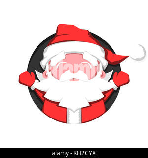 Santa Claus mit offenen Armen. cute cartoon Charakter. Weihnachten Abbildung. Stockfoto
