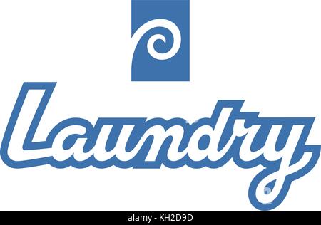 Wäscherei Logo Emblem Vektor-Design Stock Vektor