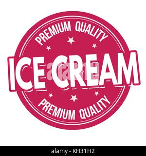 Eis Aufkleber oder Stempel auf weißem Hintergrund, Vector Illustration Stock Vektor