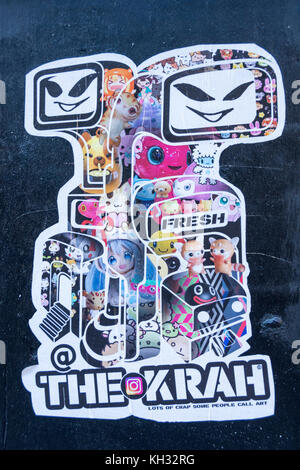 Street Art in Denmark Street, alias Tin Pan Alley, London, UK Stockfoto