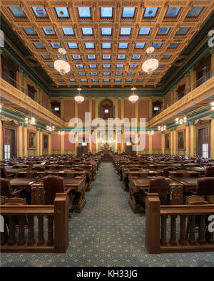 Haus des Repräsentantenhauses im Michigan State Capitol in Lansing, Michigan Stockfoto