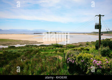 Blick auf die Clew Bay von Mallaranny Seaside Village Stockfoto