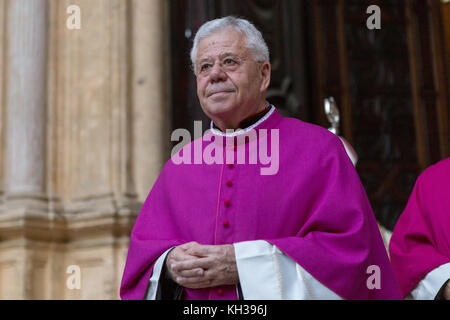 Jedes Jahr im September in Málaga der Tag der Virgen de la Victoria gefeiert wird. Der 8. September, wenn die Prozession stattfindet. Stockfoto