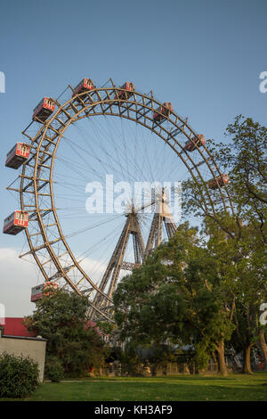 Großes Riesenrad, Prater Wien Österreich 26. August 2017 Stockfoto