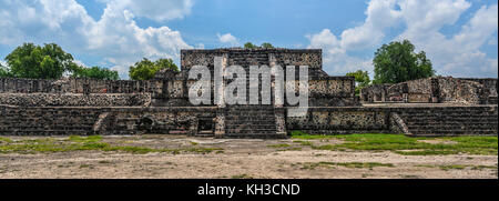 Pyramiden von Teotihuacan, Mexiko, einmal verehrt von den Azteken. Stockfoto