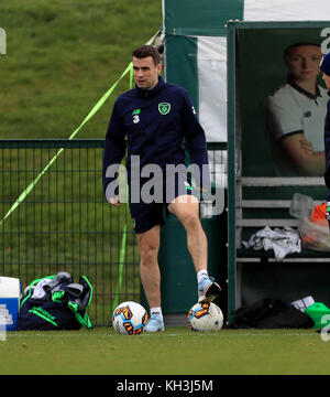 Republik Irland Seamus Coleman während einer Trainingseinheit im FAI National Training Center, Dublin. Stockfoto