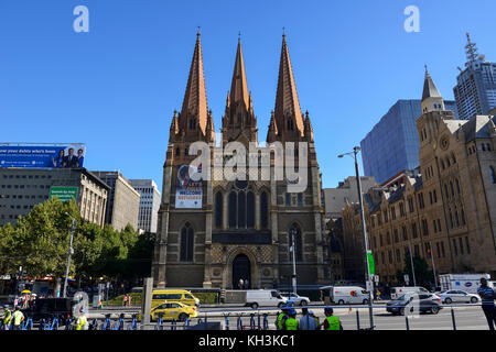 Der St. Paul Kathedrale, Melbourne, Victoria, Australien Stockfoto