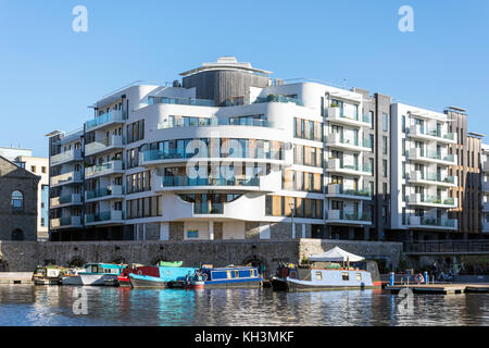 Moderne Riverside Apartments, Hannover Quay, Schwimmenden Hafen, Harbourside, Bristol, England, Vereinigtes Königreich Stockfoto