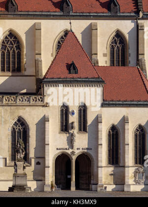 gotische Kirche St. Ägidius-bazilika sv.Egidia, Bardejov, Presovsky kraj, Slowakei, Europa, UNESCO-Welterbe Stockfoto
